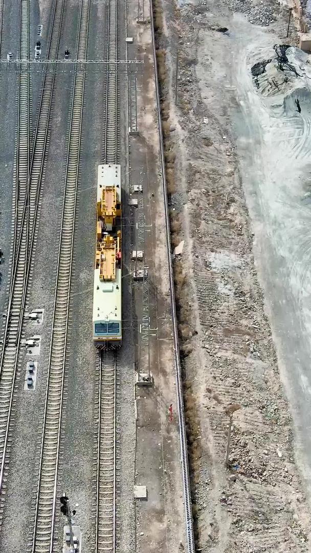 大西北火车站物流车厢物流发展航拍视频的预览图