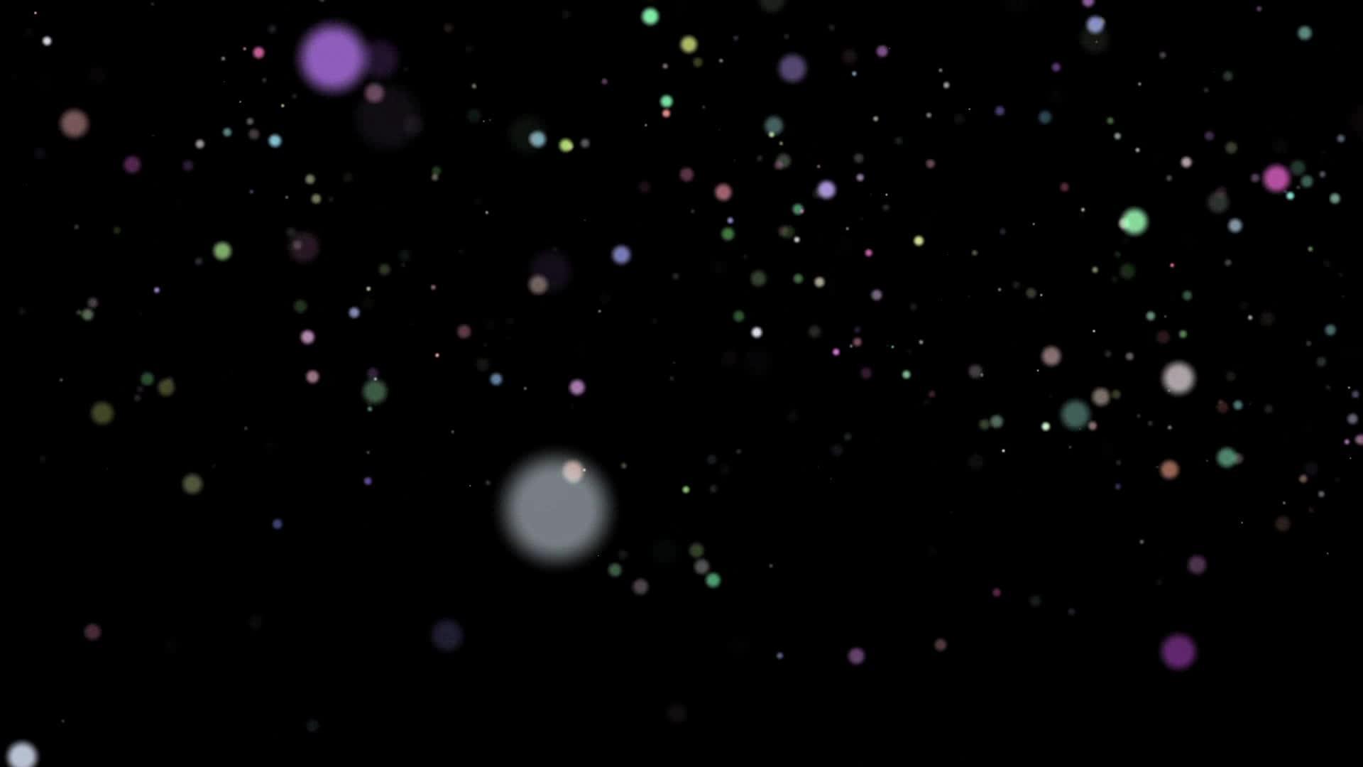 黑色背景上大小彩色球的无序移动(B)视频的预览图