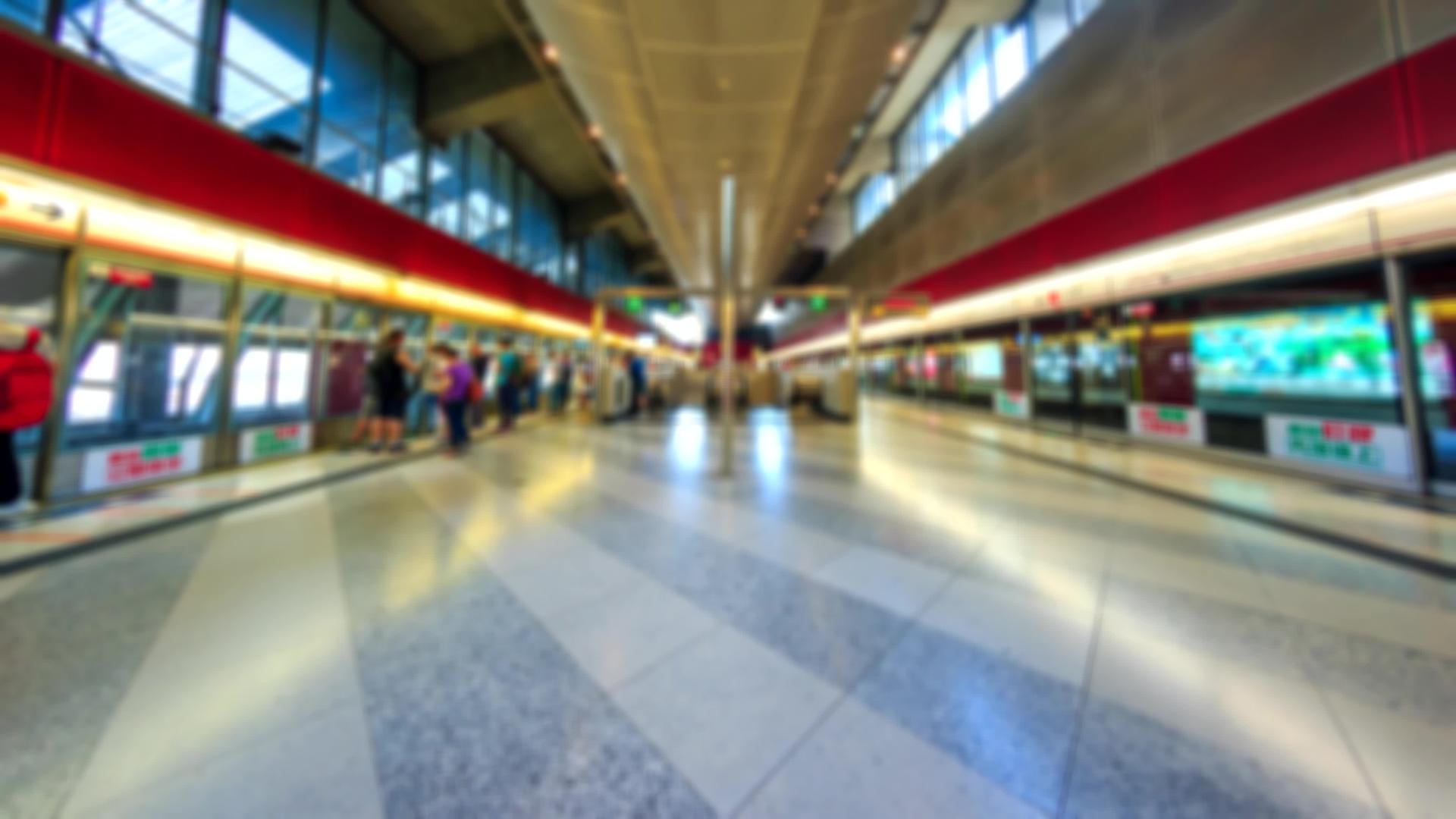 乘Mtr香港火车站(blur背景)视频的预览图