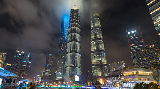 6k延时上海金融大厦金茂大厦CDB视频的预览图