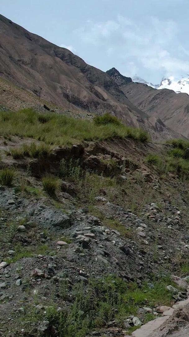 新疆南部帕米尔航拍5A旅游景点奥伊塔克国家冰川公园视频的预览图
