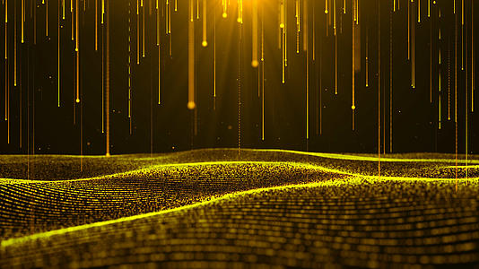 金色唯美震撼粒子视频的预览图