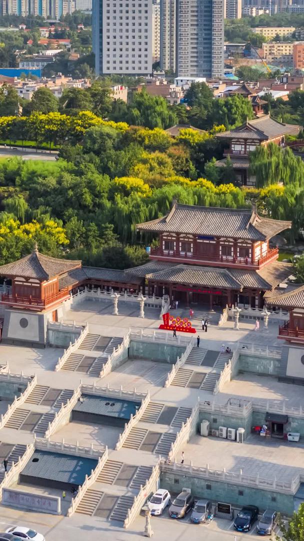 西安青龙寺遗址博物馆航拍延迟5k视频的预览图