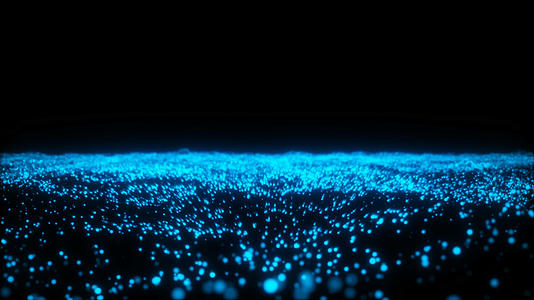 唯美的蓝色科技粒子视频素材视频的预览图