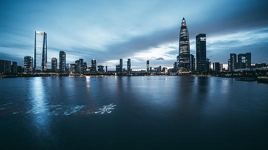 深圳湾城市风光延时摄影视频的预览图