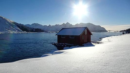 挪威冰天雪地延时视频的预览图