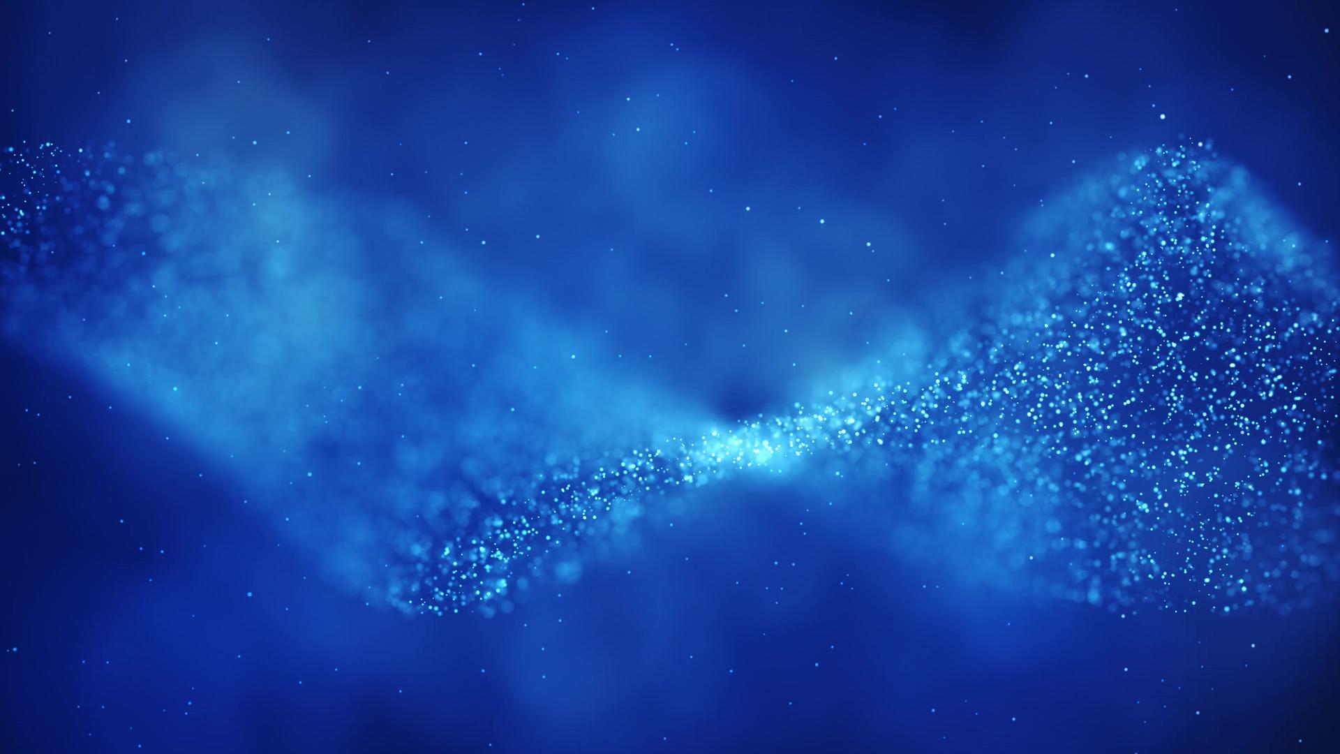 4K蓝色唯美粒子视频的预览图