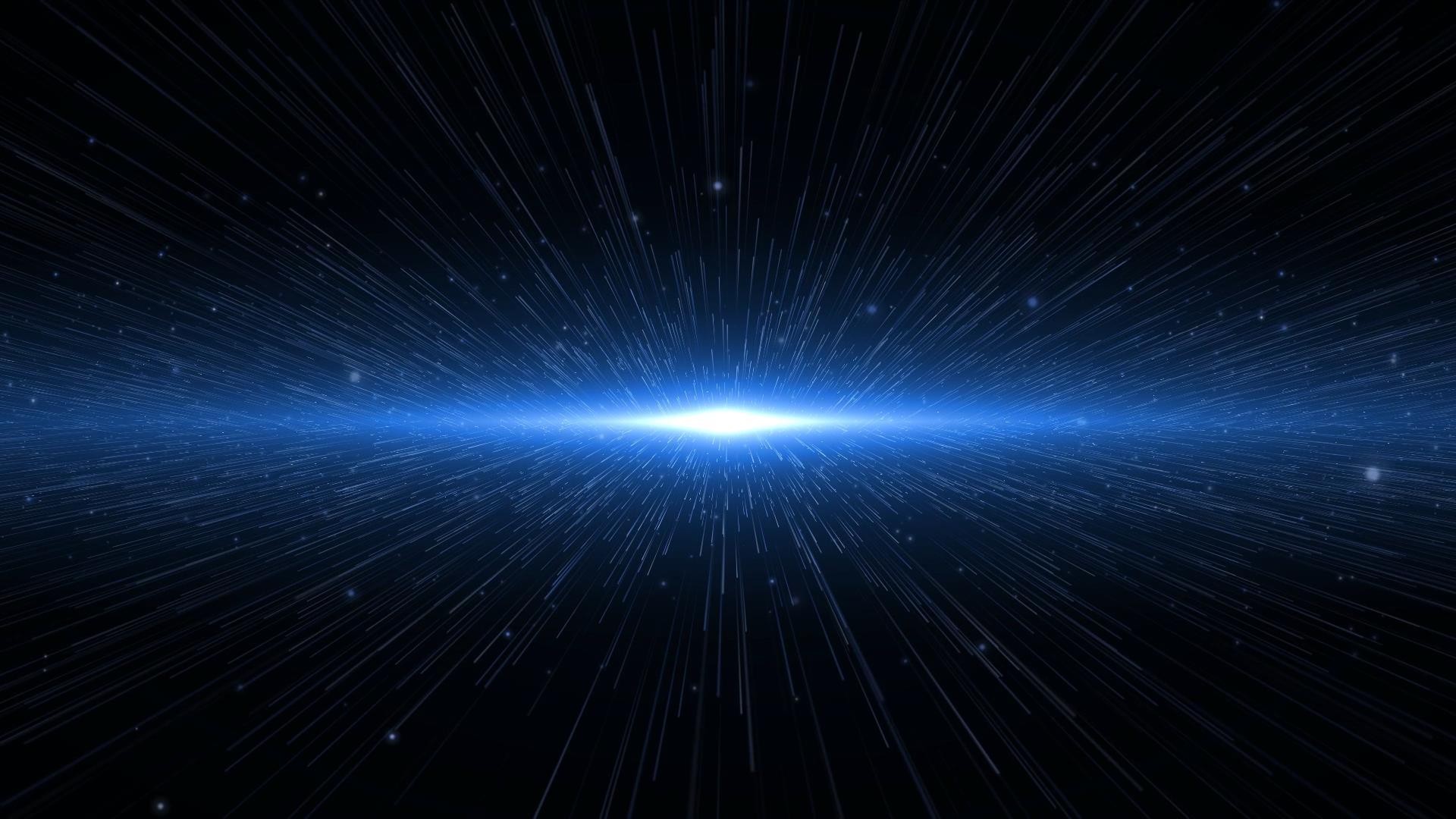 动态蓝色大气粒子光线视频元素视频的预览图