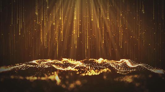 大气金色粒子光线舞台背景循环视频的预览图