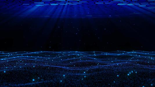 蓝色海底背景视频视频的预览图