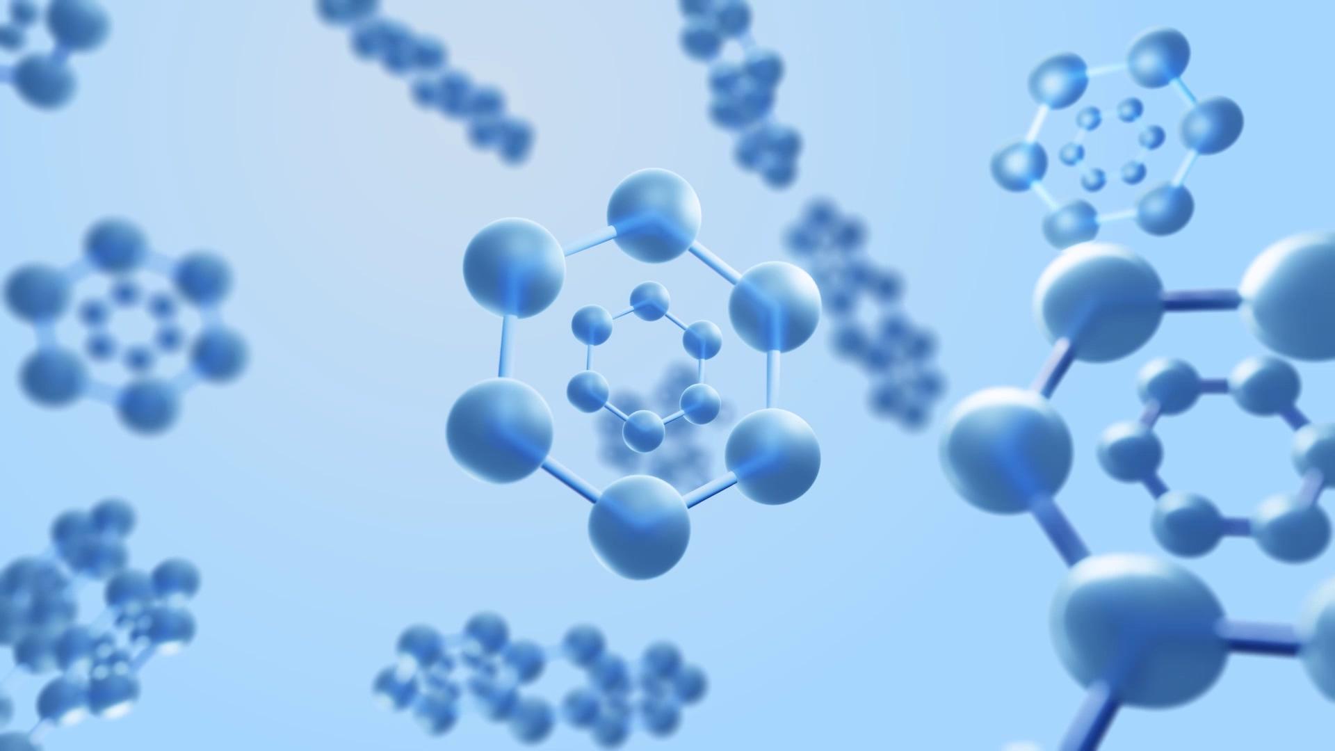 3d背景视频DNA原子分子科学概念视频的预览图