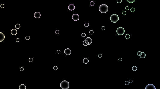 彩色水汽泡泡带通道视频视频的预览图