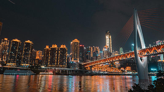 8k延时重庆洪崖洞夜景素材视频的预览图