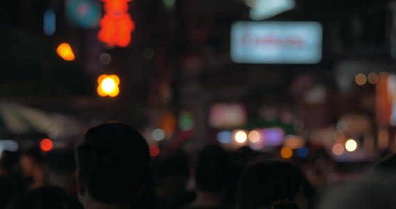 夜市街匿名人群视频的预览图
