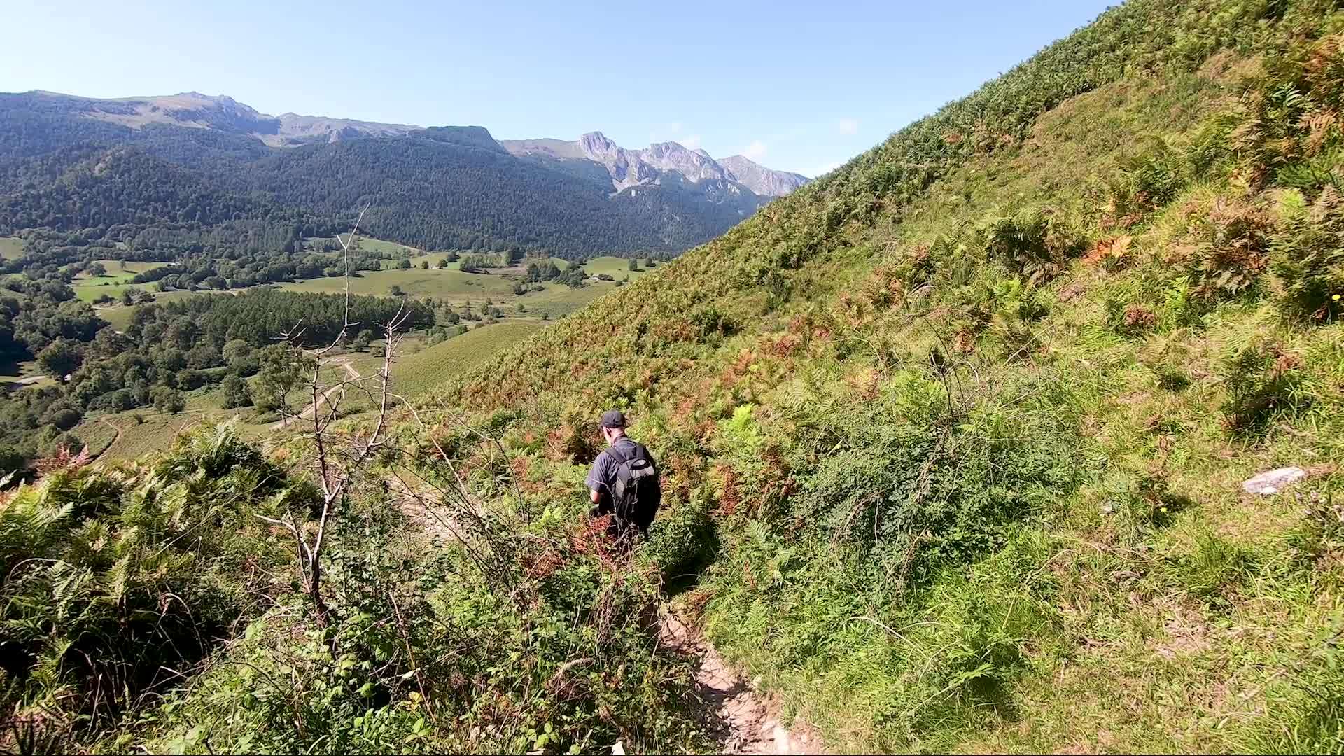 法国比利牛斯山的徒步旅行者视频的预览图