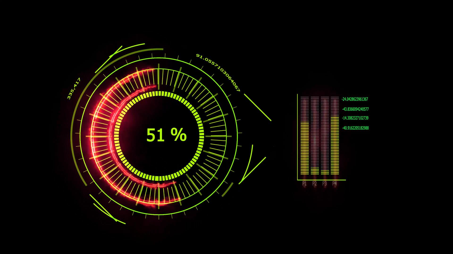 数字电表能源能源红色装载技术效应视频的预览图
