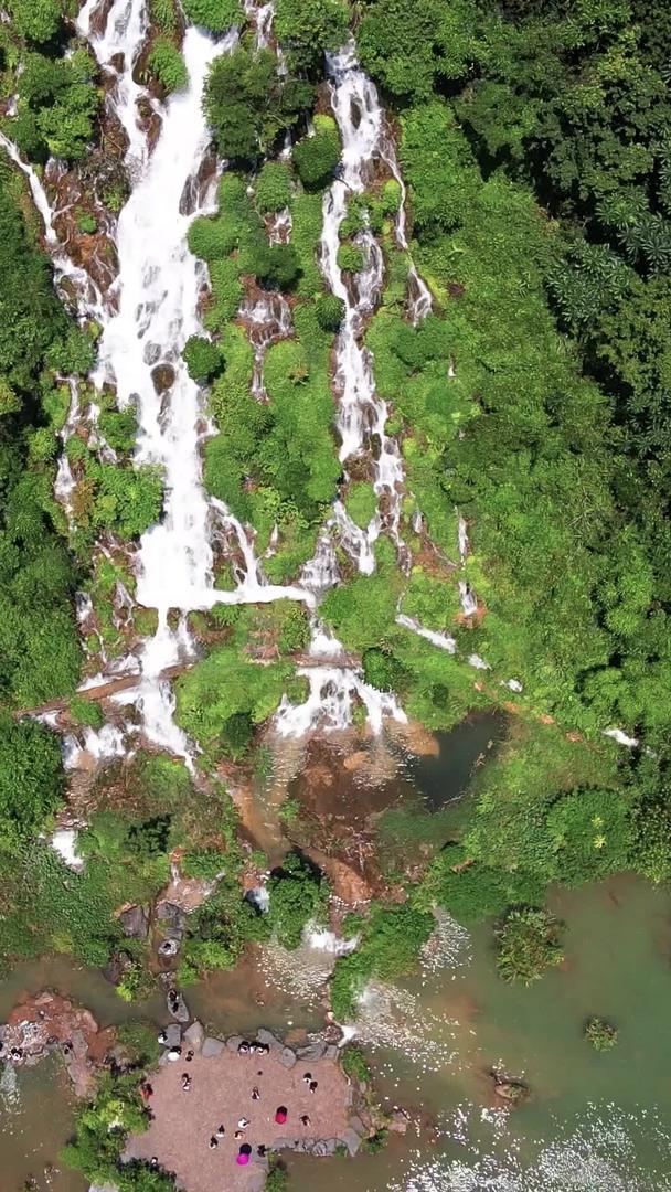 贵州荔波小七孔景区大瀑布视频素材视频的预览图