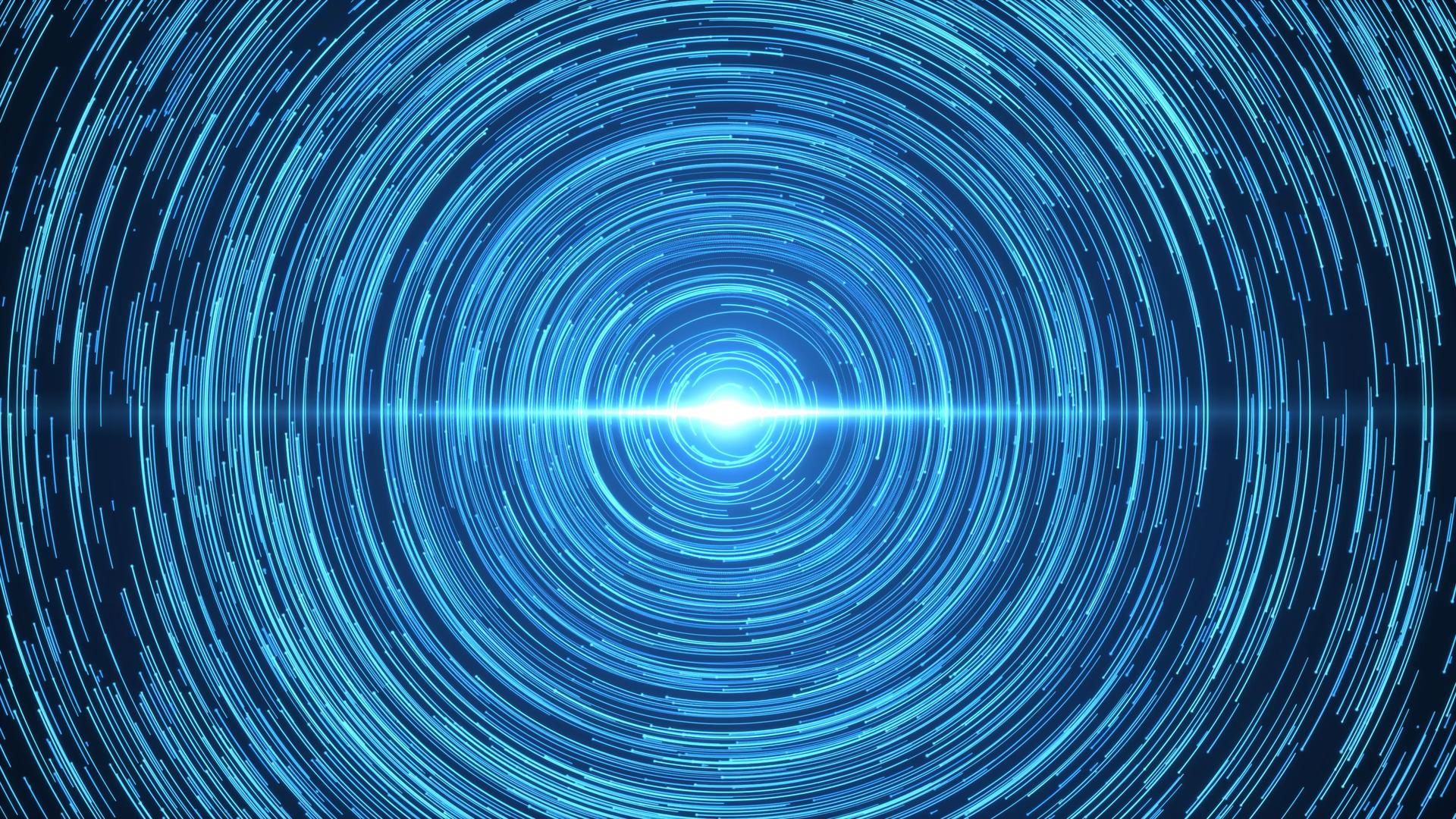 唯美蓝色粒子星空星爆星轨粒子旋转动态视频素材视频的预览图