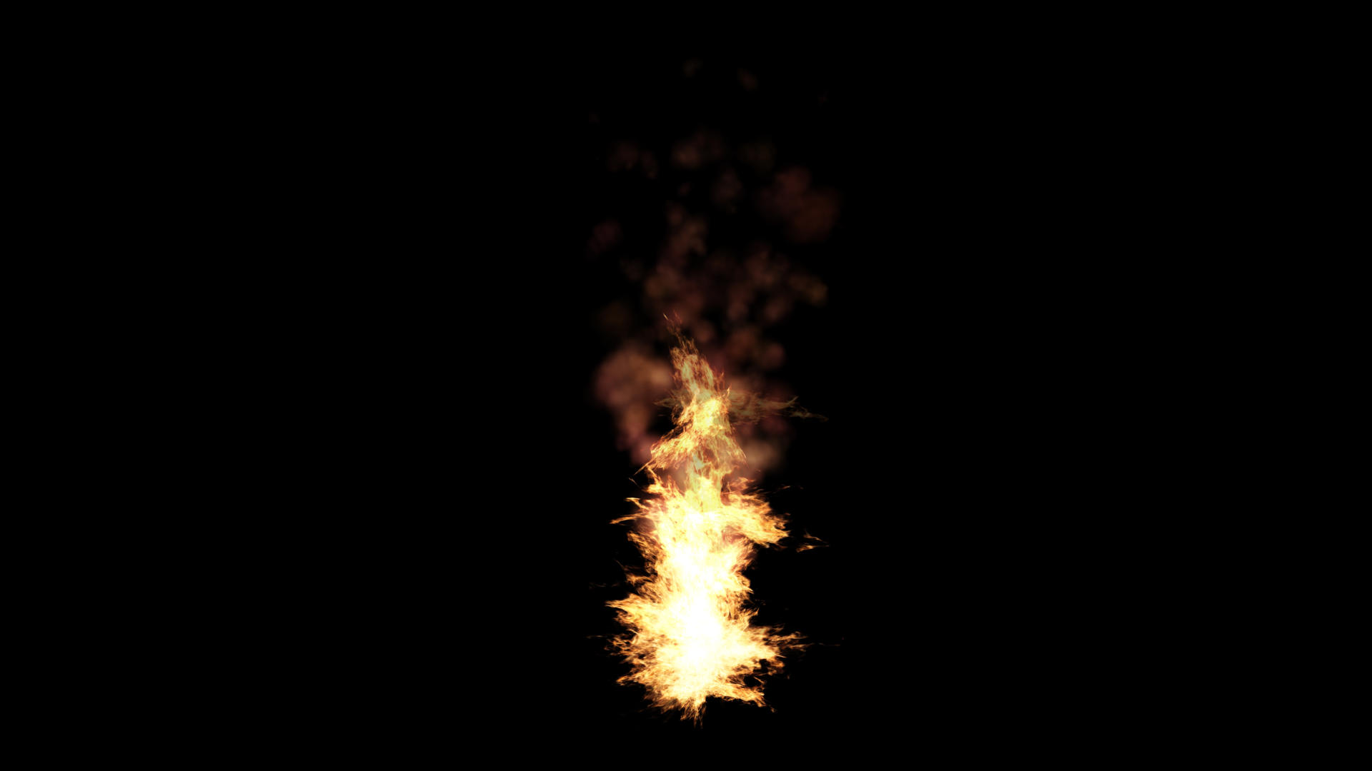 单个燃烧的火焰视频的预览图