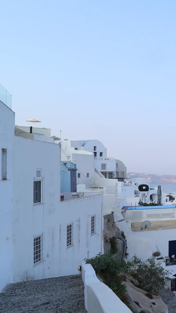 圣托里尼在希腊度假海岛拍摄的视频集合视频的预览图