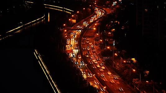 北京S型立交桥夜晚车流延时视频的预览图