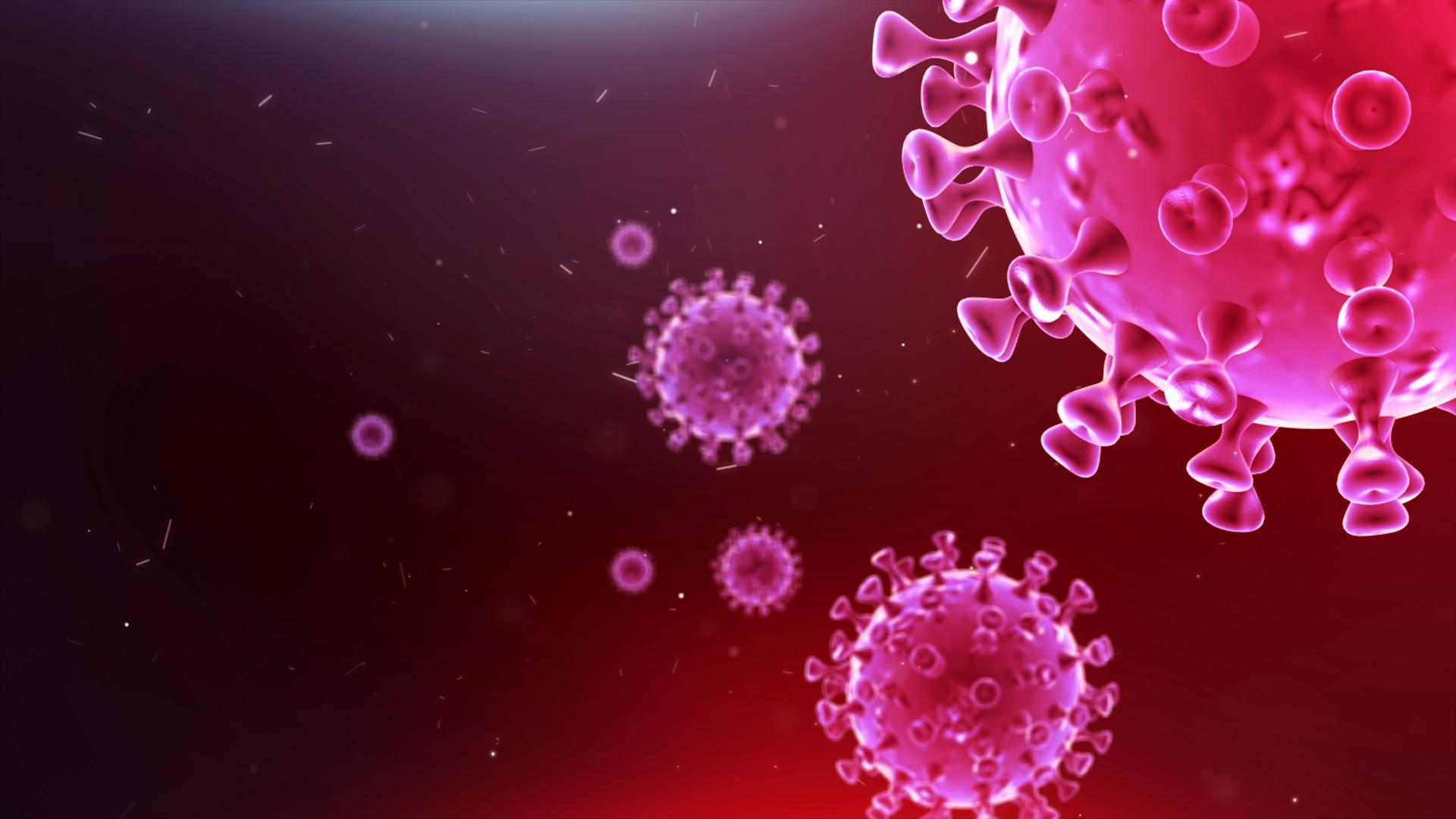 4k红色冠状病毒新型肺炎视频的预览图