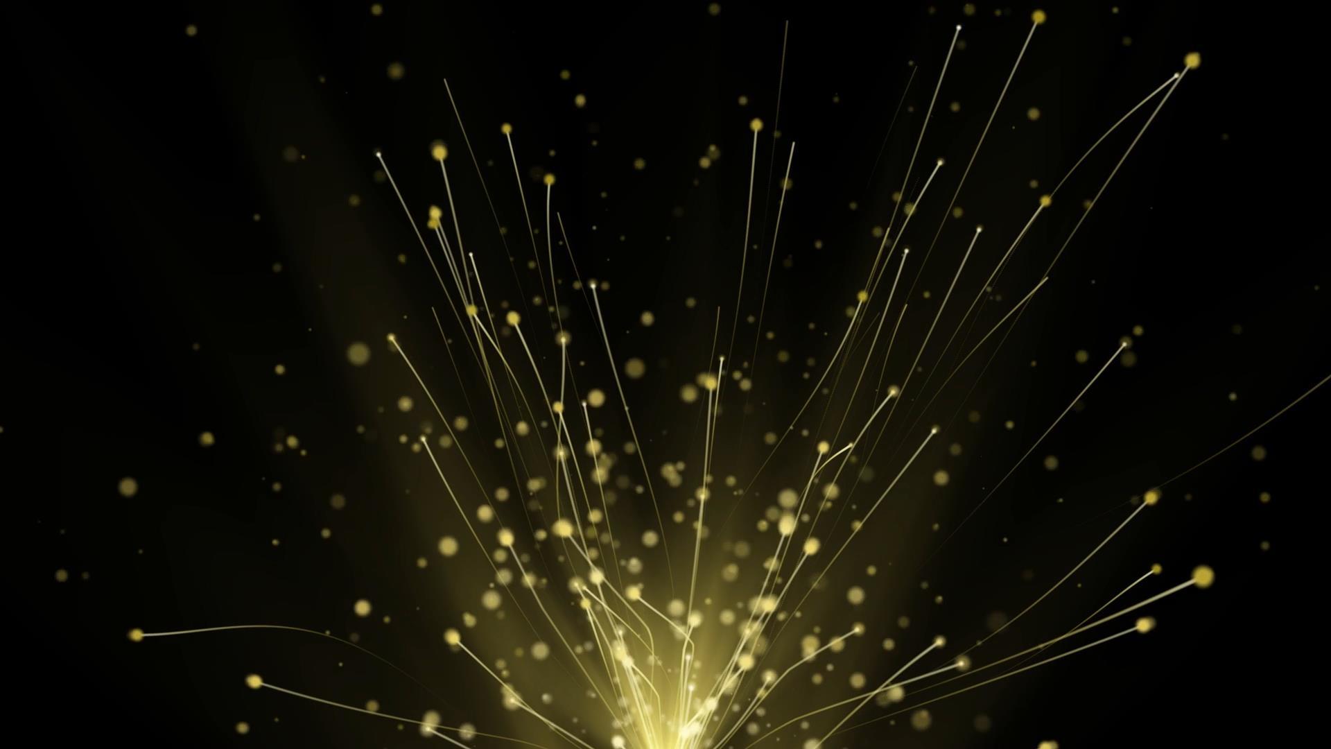 金色唯美粒子线条延伸动态视频元素视频的预览图