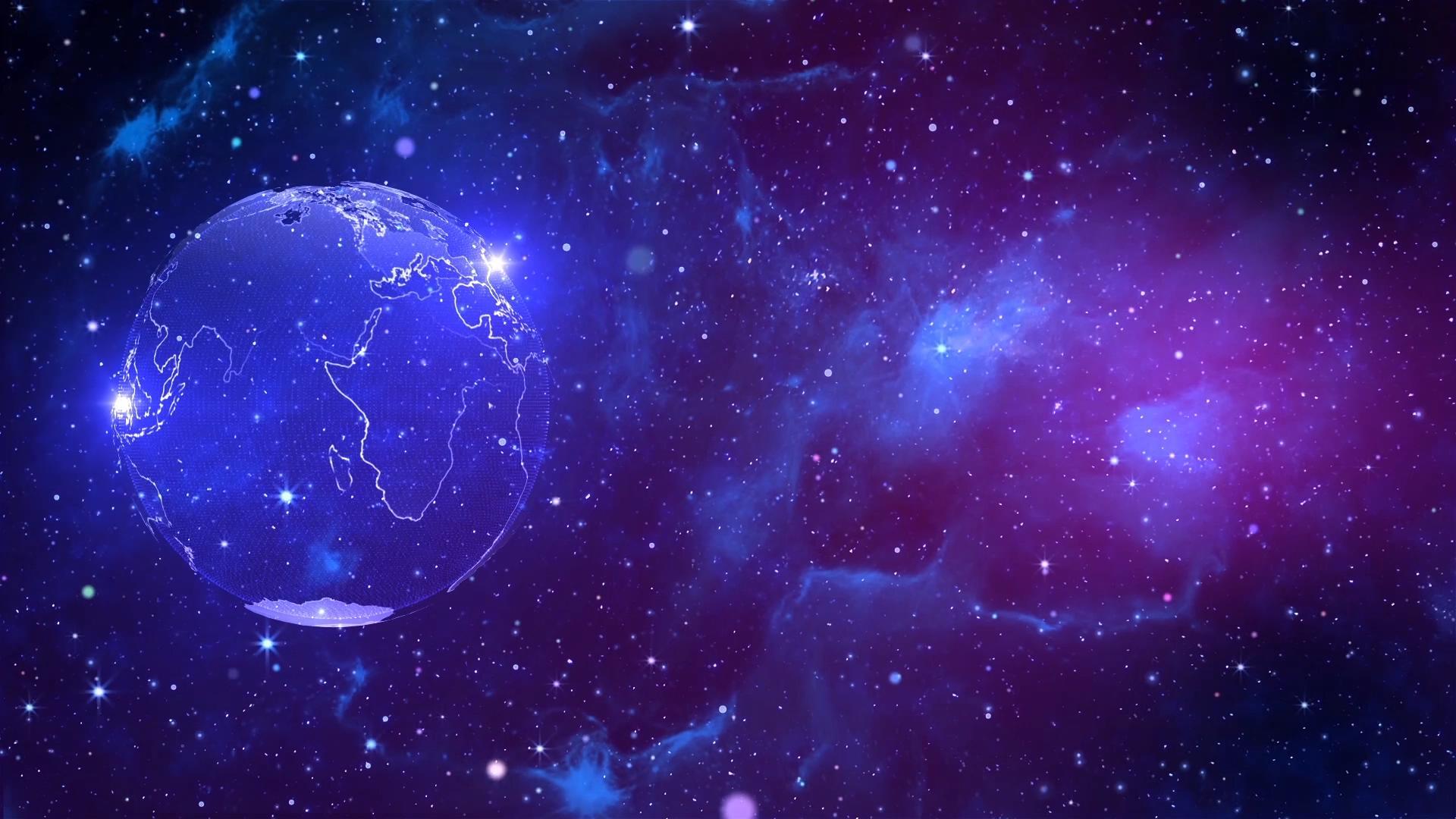 科技星空地球背景视频的预览图