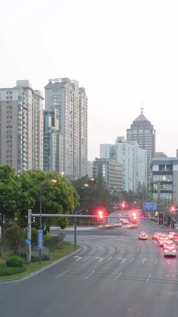 上海商业街高楼大厦夜景延迟视频的预览图