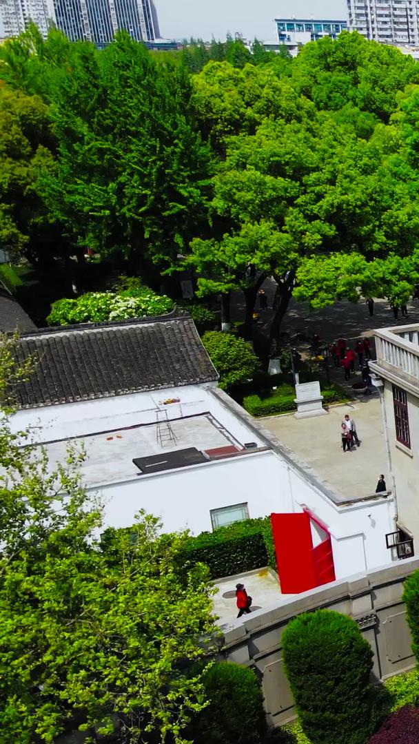 南京旅游景区航拍总统府3视频的预览图