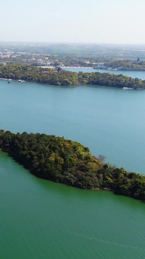 中国茶岛景区航拍天目湖景区全景视频视频的预览图