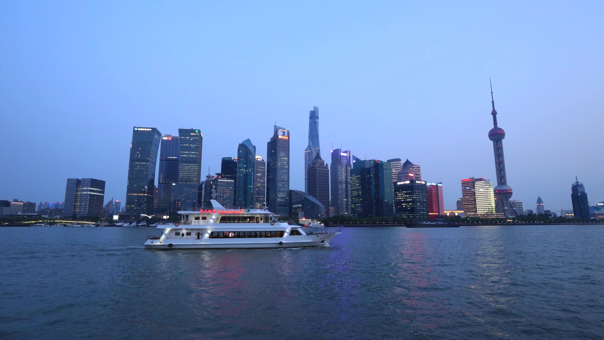 上海北外滩夜景4K延时视频视频的预览图