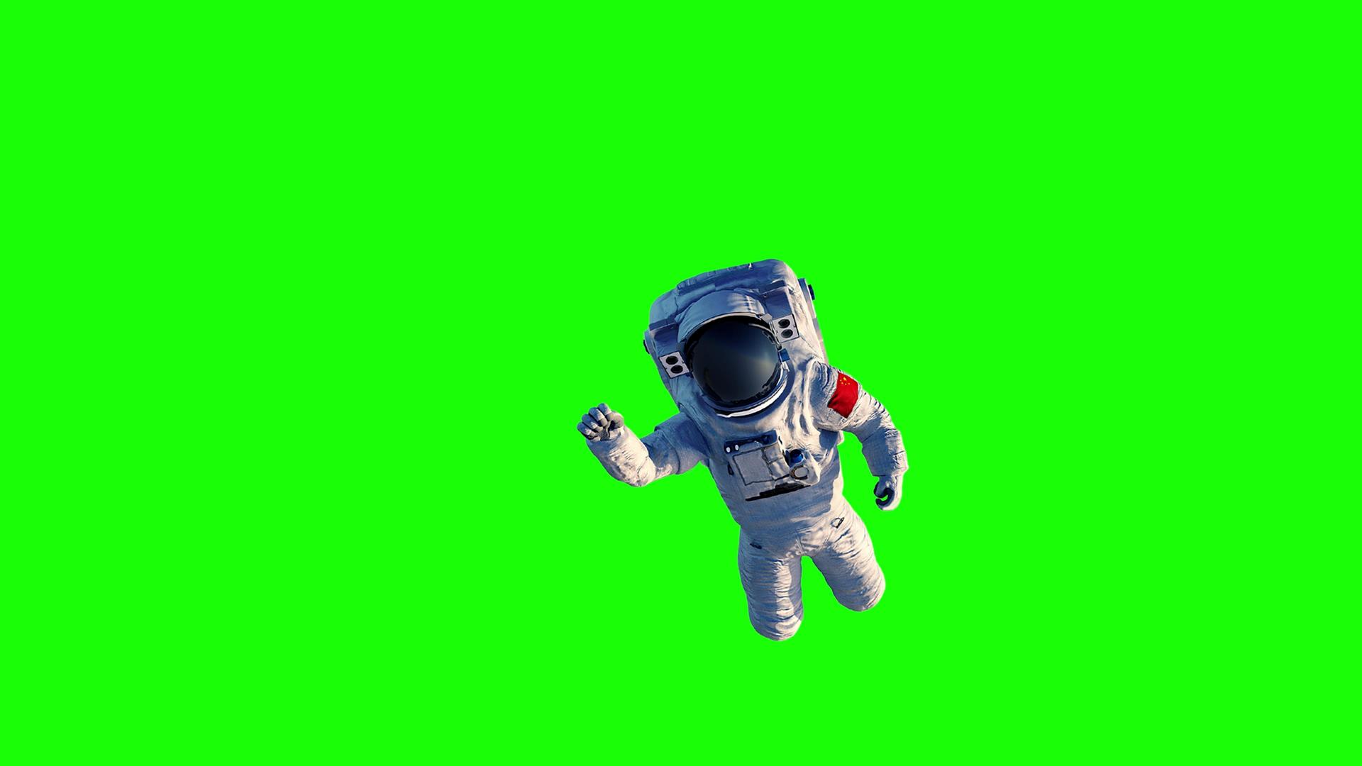 宇航员探险绿幕素材视频的预览图