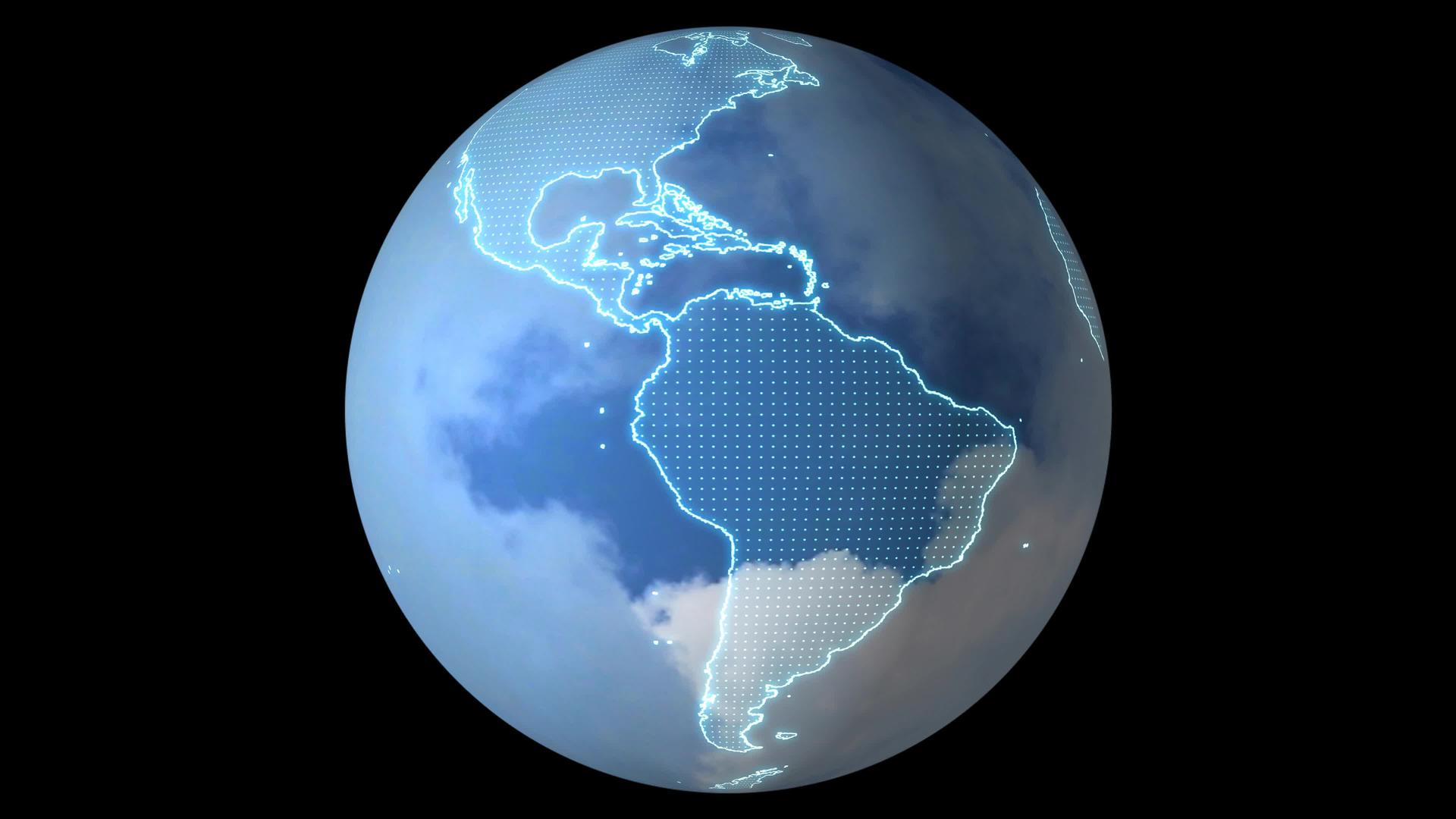 全球数字地图和技术研发分析天气和云视频的预览图