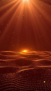 金色粒子海波浪3D舞台背景视频的预览图