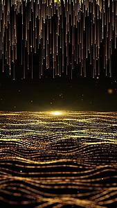金色粒子海波浪舞台背景视频的预览图
