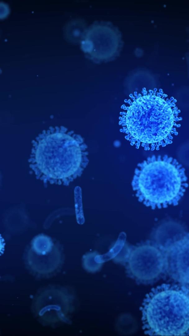 蓝色病毒背景视频的预览图