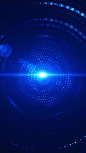 蓝色科技粒子光圈舞台背景视频的预览图