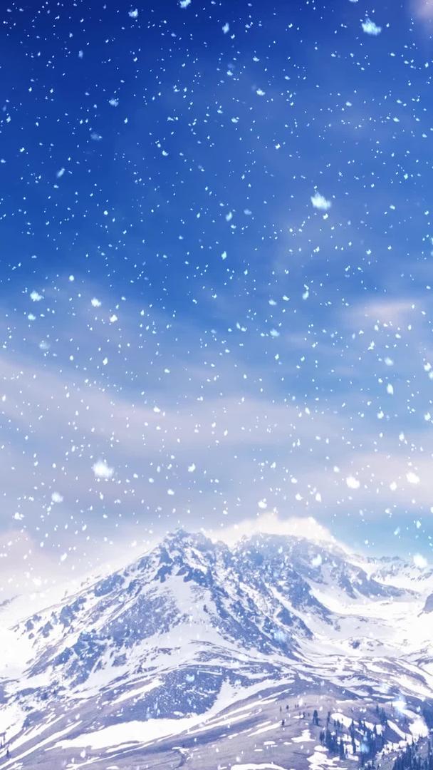 雪山雪景动画视频的预览图