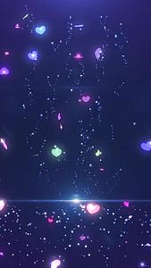 梦幻唯美爱心粒子动态视频背景视频的预览图