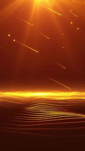 流星金粒子海洋舞台背景视频的预览图