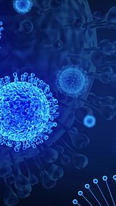 蓝色DNA病毒背景视频的预览图