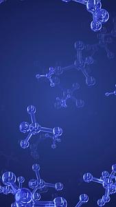 蓝色分子科技背景视频的预览图