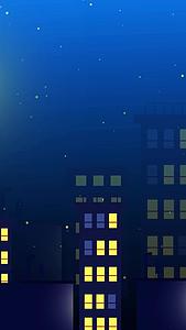 卡通夜晚城市视频的预览图
