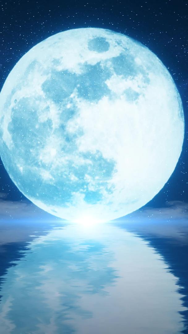 梦幻浪漫海上月亮视频的预览图
