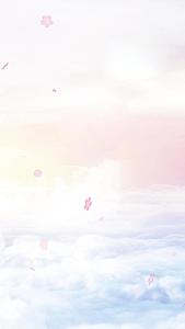 樱花云层唯美舞台背景视频的预览图