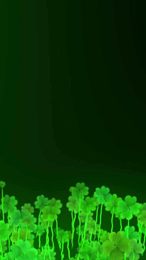 四叶草生长动画视频素材视频的预览图