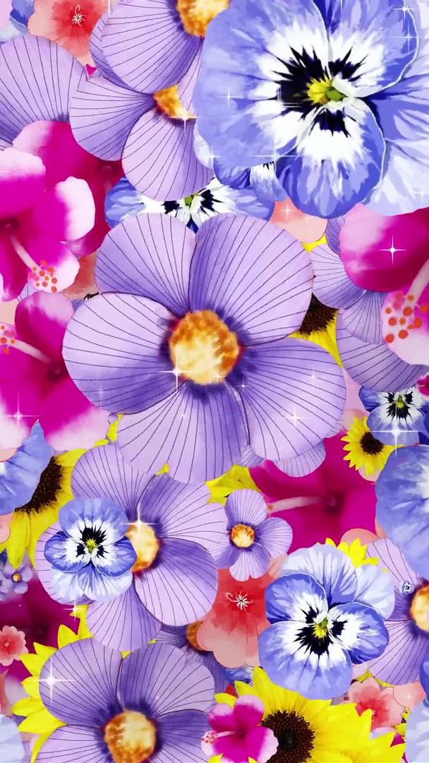 唯美的鲜花背景素材视频的预览图