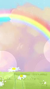唯美卡通彩虹背景循环背景视频视频的预览图