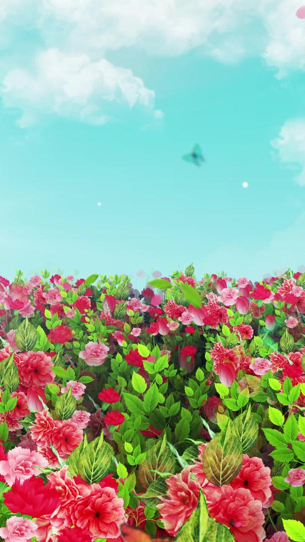 唯美的花草穿梭背景素材视频的预览图